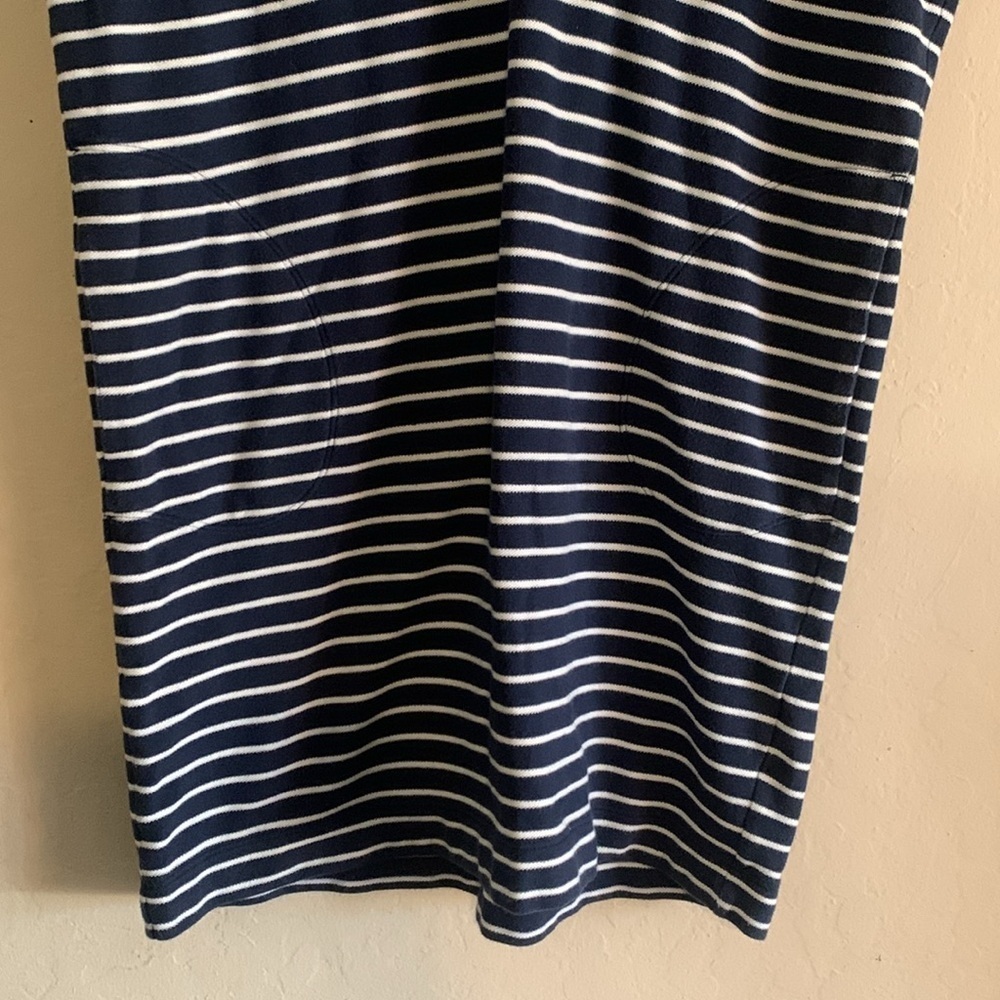 ATM ANTHONY THOMAS MELILLO Stripe Shift Dress In Navy/ Chalk Stripe Size Small - Picture 5 of 9